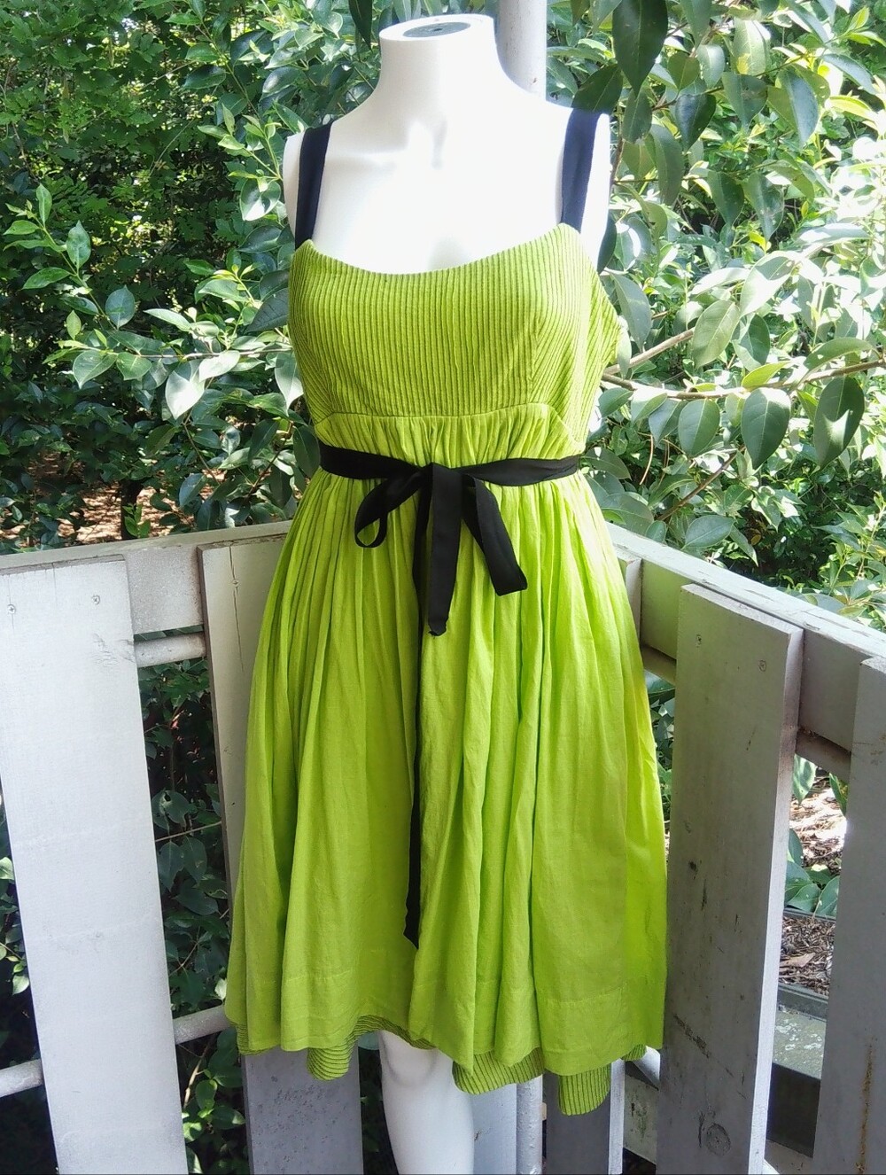 Vintage Y2K Calvin Klein Babydoll Coquette Green Dress